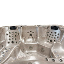 Hydrosan Garten-Whirlpool-Badewanne SPA702 Cappuccino Dunkelgrau Holzgehäuse 230x230 cm