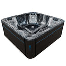 Hydrosan Garten-Whirlpool-Badewanne SPA702 Black Wave Anthrazit Gehäuse 230x230 cm