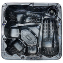 Hydrosan Garten-Whirlpool-Badewanne SPA702 Black Wave Anthrazit Gehäuse 230x230 cm