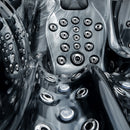 Hydrosan Garten-Whirlpool-Badewanne SPA702 Black Wave Anthrazit Gehäuse 230x230 cm
