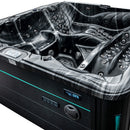 Hydrosan Garten-Whirlpool-Badewanne SPA702 Black Wave Anthrazit Gehäuse 230x230 cm