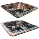 Hydrosan Garten-Whirlpool-Badewanne SPA702 MAGMA GOLD Dunkelgraues Holzgehäuse 230x230 cm