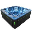Hydrosan Garten-Whirlpool-Badewanne Spa702 Blaue Ozeanwelle Anthrazit Gehäuse 230x230 cm