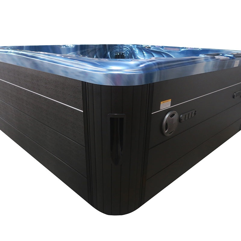 Hydrosan Garten-Whirlpool-Badewanne Spa702 Blaue Ozeanwelle Anthrazit Gehäuse 230x230 cm