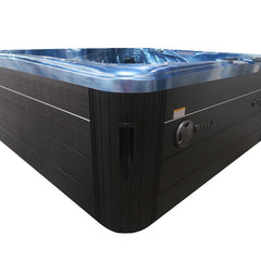 Hydrosan Garten-Whirlpool-Badewanne Spa702 Blaue Ozeanwelle Anthrazit Gehäuse 230x230 cm – Vorschau 11