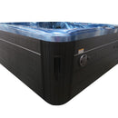 Hydrosan Garten-Whirlpool-Badewanne Spa702 Blaue Ozeanwelle Anthrazit Gehäuse 230x230 cm