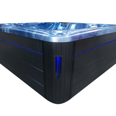 Hydrosan Garten-Whirlpool-Badewanne Spa702 Blaue Ozeanwelle Anthrazit Gehäuse 230x230 cm – Vorschau 8