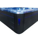 Hydrosan Garten-Whirlpool-Badewanne Spa702 Blaue Ozeanwelle Anthrazit Gehäuse 230x230 cm