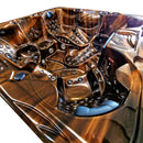 Hydrosan Garten-Whirlpool-Badewanne SPA703A Magma Gold Anthrazit Gehäuse 230x230 cm