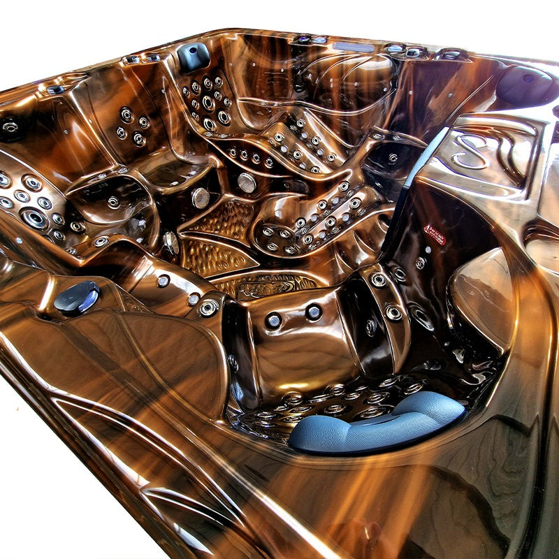 Hydrosan Garten-Whirlpool-Badewanne Spa703A Magma Gold Kaffeegehäuse 230x230 cm