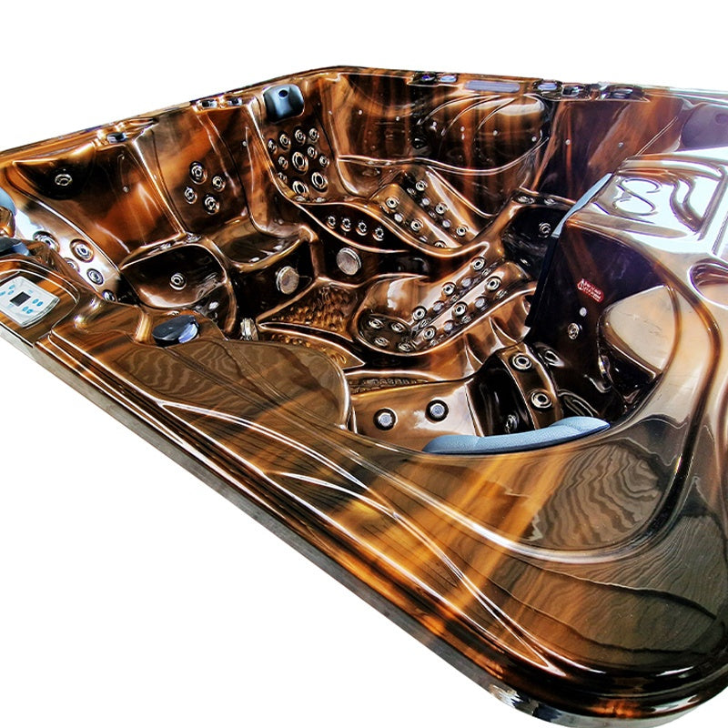 Hydrosan Garten-Whirlpool-Badewanne Spa703A Magma Gold Kaffeegehäuse 230x230 cm