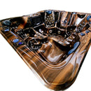 Hydrosan Garten-Whirlpool-Badewanne Spa703A Magma Gold Kaffeegehäuse 230x230 cm