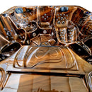 Hydrosan Garten-Whirlpool-Badewanne Spa703A Magma Gold Kaffeegehäuse 230x230 cm