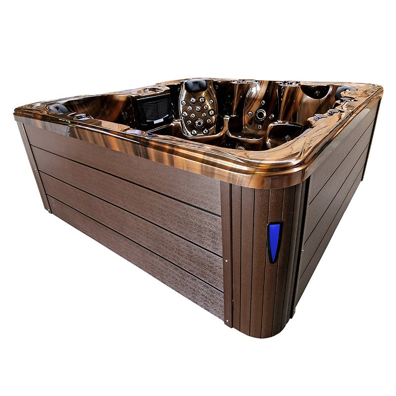 Hydrosan Garten-Whirlpool-Badewanne Spa703A Magma Gold Kaffeegehäuse 230x230 cm