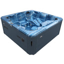 Hydrosan Garten-Whirlpool-Badewanne SPA703A Blaue Ozeanwelle Anthrazit Gehäuse 230x230 cm
