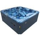Hydrosan Garten-Whirlpool-Badewanne SPA703A Blaue Ozeanwelle Anthrazit Gehäuse 230x230 cm