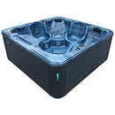 Hydrosan Garten-Whirlpool-Badewanne SPA703A Blaue Ozeanwelle Anthrazit Gehäuse 230x230 cm