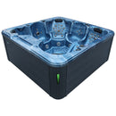 Hydrosan Garten-Whirlpool-Badewanne SPA703A Blaue Ozeanwelle Anthrazit Gehäuse 230x230 cm