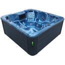 Hydrosan Garten-Whirlpool-Badewanne SPA703A Blaue Ozeanwelle Anthrazit Gehäuse 230x230 cm