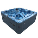 Hydrosan Garten-Whirlpool-Badewanne SPA703A Blaue Ozeanwelle Anthrazit Gehäuse 230x230 cm