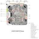 Hydrosan Garten-Whirlpool-Badewanne SPA703A Nordic Cappuccino Braun Gehäuse 230x230 cm