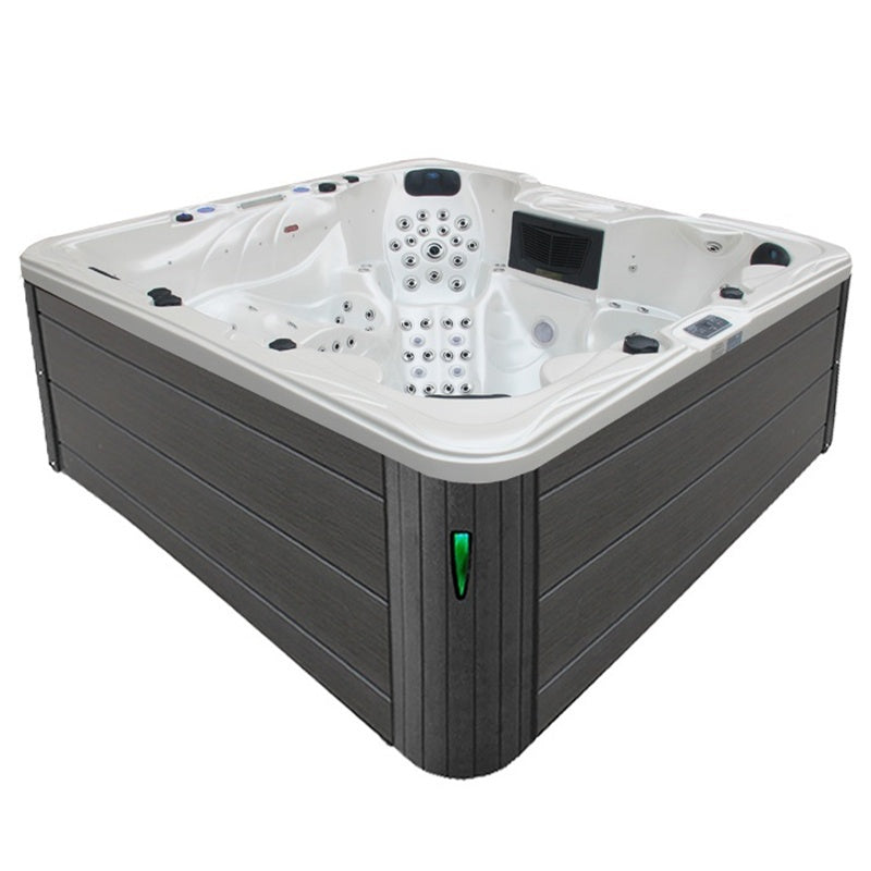 Hydrosan Garten-Whirlpool-Badewanne Spa703A Weißperle Kaffeegehäuse 230x230 cm