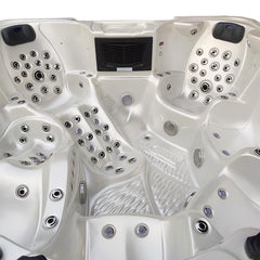 Hydrosan Garten-Whirlpool-Badewanne Spa703A Weißperle Kaffeegehäuse 230x230 cm – Vorschau 5