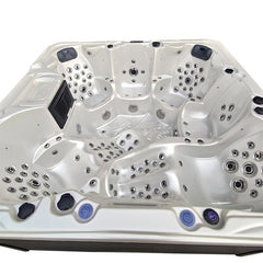 Hydrosan Garten-Whirlpool-Badewanne Spa703A Weißperle Kaffeegehäuse 230x230 cm – Vorschau 7