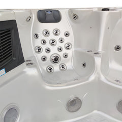 Hydrosan Garten-Whirlpool-Badewanne Spa703A Weißperle Kaffeegehäuse 230x230 cm – Vorschau 8