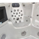 Hydrosan Garten-Whirlpool-Badewanne Spa703A Weißperle Kaffeegehäuse 230x230 cm