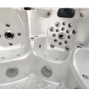 Hydrosan Garten-Whirlpool-Badewanne Spa703A Weißperle Kaffeegehäuse 230x230 cm