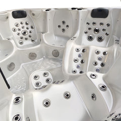 Hydrosan Garten-Whirlpool-Badewanne Spa703A Weißperle Kaffeegehäuse 230x230 cm – Vorschau 3