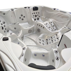 Hydrosan Garten-Whirlpool-Badewanne Spa703A Weißperle Kaffeegehäuse 230x230 cm – Vorschau 14