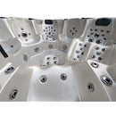 Hydrosan Garten-Whirlpool-Badewanne SPA703A, Weißperle, Dunkelgraues Holzgehäuse, 230 x 230 cm