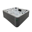 Hydrosan Garten-Whirlpool-Badewanne SPA703A Cappuccino Dunkelgrau Holzgehäuse 230x230 cm
