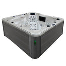 Hydrosan Garten-Whirlpool-Badewanne SPA703A Cappuccino Dunkelgrau Holzgehäuse 230x230 cm