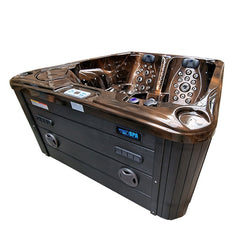 Hydrosan Garten-Whirlpool-Badewanne SPA705 Magma Gold Anthrazit Gehäuse 210x170 cm – Vorschau 3