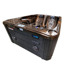 Hydrosan Garten-Whirlpool-Badewanne SPA705 Magma Gold Anthrazit Gehäuse 210x170 cm