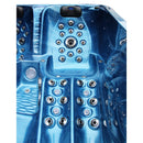 Hydrosan Garten-Whirlpool-Badewanne Spa705 Blaue Ozeanwelle Anthrazit Gehäuse 210x170 cm