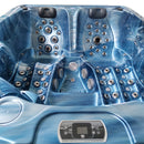 Hydrosan Garten-Whirlpool-Badewanne Spa705 Blaue Ozeanwelle Anthrazit Gehäuse 210x170 cm