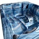 Hydrosan Garten-Whirlpool-Badewanne Spa705 Blaue Ozeanwelle Anthrazit Gehäuse 210x170 cm