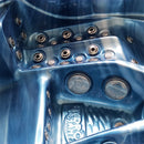Hydrosan Garten-Whirlpool-Badewanne Spa705 Blaue Ozeanwelle Anthrazit Gehäuse 210x170 cm