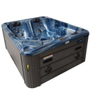 Hydrosan Garten-Whirlpool-Badewanne Spa705 Blau Ozeanwelle Grau Gehäuse 210x170 cm)