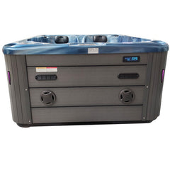 Hydrosan Garten-Whirlpool-Badewanne Spa705 Blau Ozeanwelle Grau Gehäuse 210x170 cm) – Vorschau 4