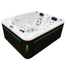 Hydrosan Garten-Whirlpool-Badewanne SPA705 Weißperle Anthrazit Gehäuse 210x170 cm