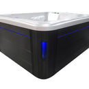 Hydrosan Garten-Whirlpool-Badewanne SPA705 Weißperle Anthrazit Gehäuse 210x170 cm
