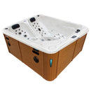 Hydrosan Garten-Whirlpool-Badewanne SPA705 Weiße Perle Naturgehäuse 210x170 cm