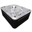 Hydrosan Garten-Whirlpool-Badewanne SPA705 Cappuccino Anthrazit Gehäuse 210x170 cm