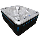 Hydrosan Garten-Whirlpool-Badewanne SPA705 Cappuccino Anthrazit Gehäuse 210x170 cm
