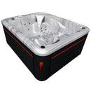 Hydrosan Garten-Whirlpool-Badewanne SPA705 Cappuccino Anthrazit Gehäuse 210x170 cm